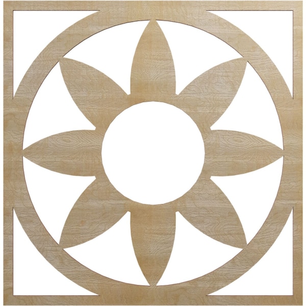 Ekena Millwork Blume Wood Fretwork Pierced Ceiling Medallion, Birch, 22"OD x 7 5/8"ID x 1/4"T CMWP22X22X0250BLBI - main